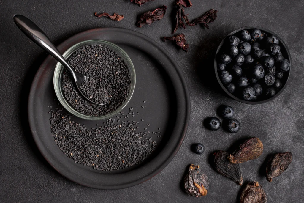 petit déjeuner avec des graines de chia